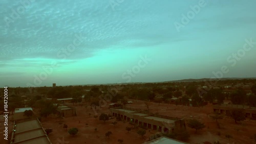 Aerial, empty buildings in Banfora photo