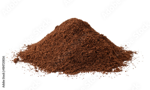 Pile of  ground coffee