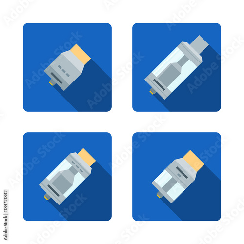 vector vaporizer atomizers types icons.