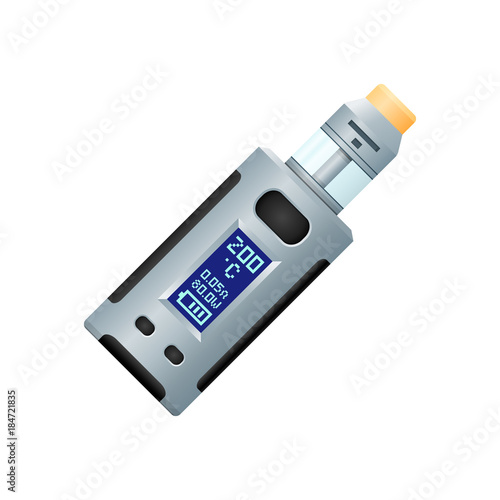 vector box mod vape illustration.
