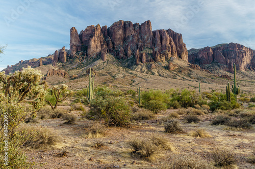 Sunset approaches the Arizona landscape