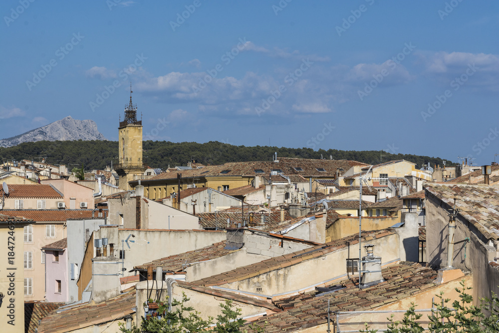 Aix-en-Provence. High partial view