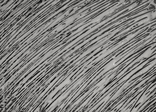 Abstract pattern liquid white On a black background