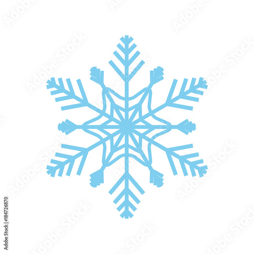 Blue snowflake sign