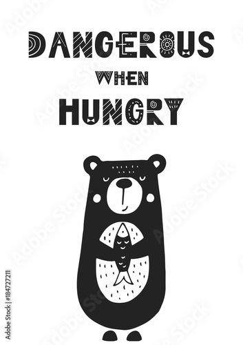 Plakat Niebezpieczny, gdy jest głodny
