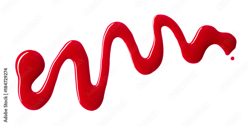 Red nail polish isolated on white background Red nail polish isolated on white background