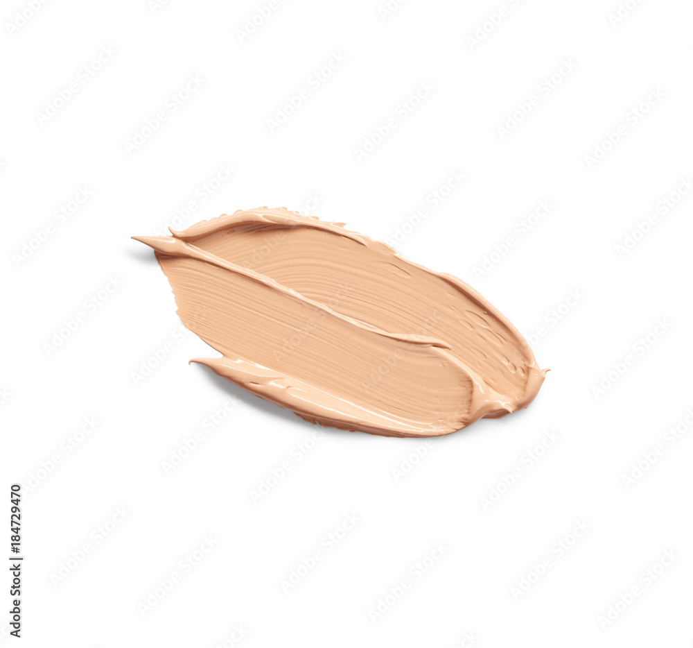 Liquid foundation smudges isolated on white background Liquid foundation smudges isolated on white background