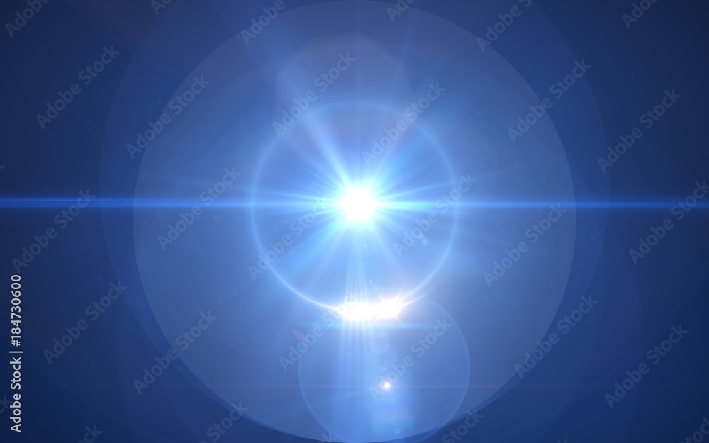 abstract blue thick lens flare light over black background abstract blue thick lens flare light over black background