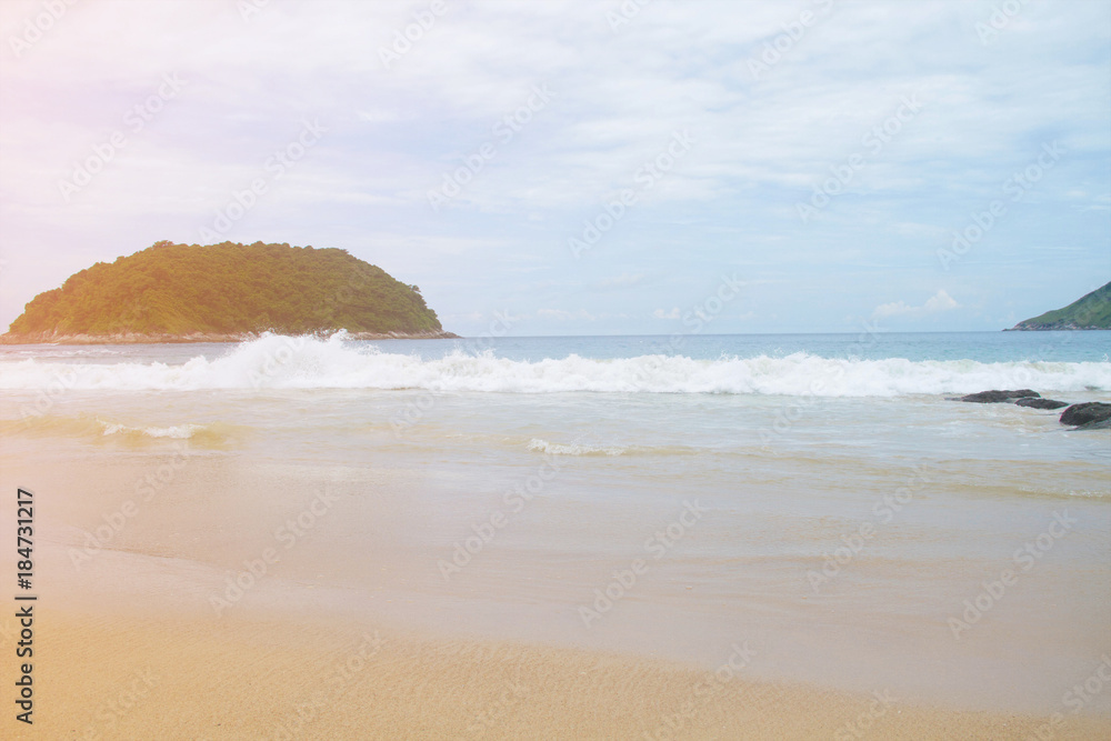 Sea landscape summer sea sunlight background