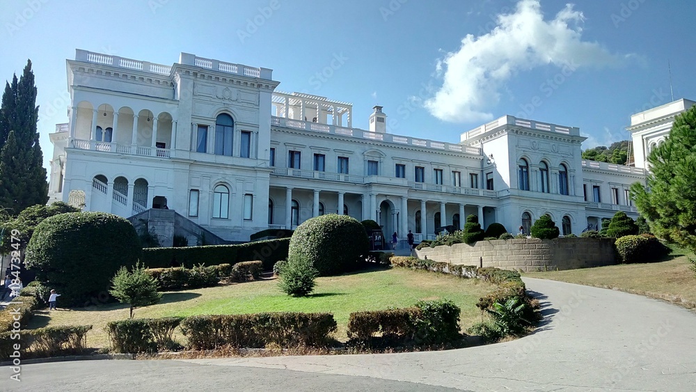 Obraz premium Livadia Palace near Yalta in Crimea. There was the Yalta conference of 1945.