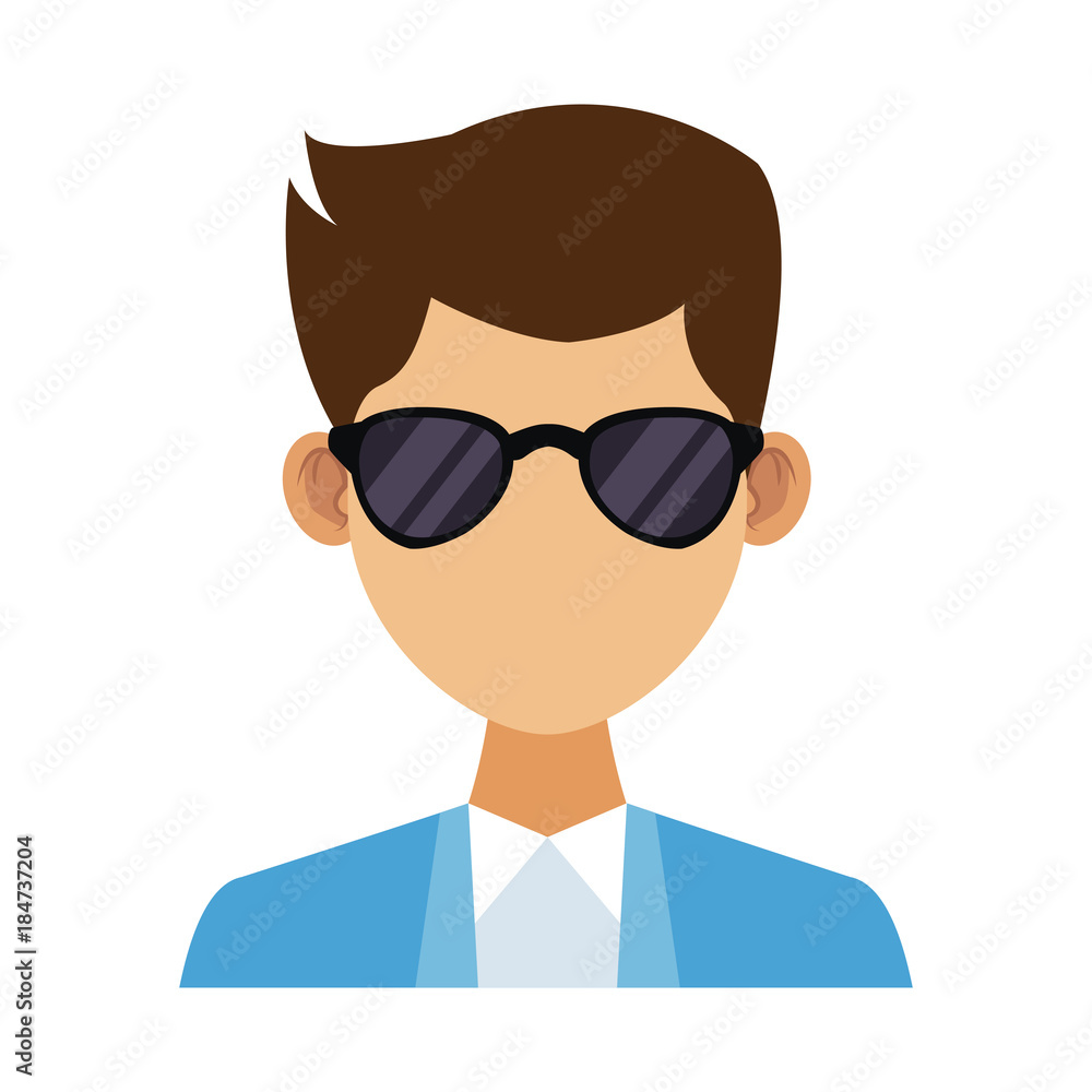 Young man with elegant clothes and sunglasses Young man with elegant clothes and sunglasses
