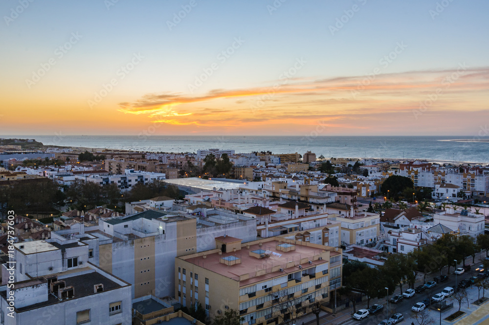 Sunset in San Lucar de Barrameda, Spain