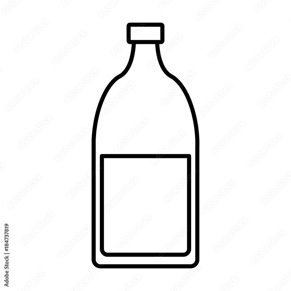 Glass bottle with drink Glass bottle with drink