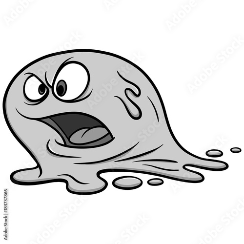 Booger Cartoon Illustration - A vector illustration of a cartoon Booger monster.