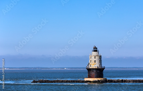 Harbor of Refuge Light Lighthouse in Delaware Bay at Cape Henlopen photo