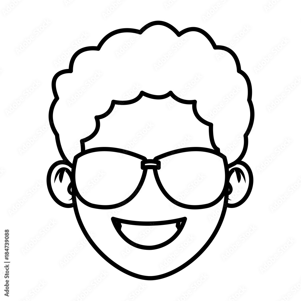 Man with sunglasses face Man with sunglasses face