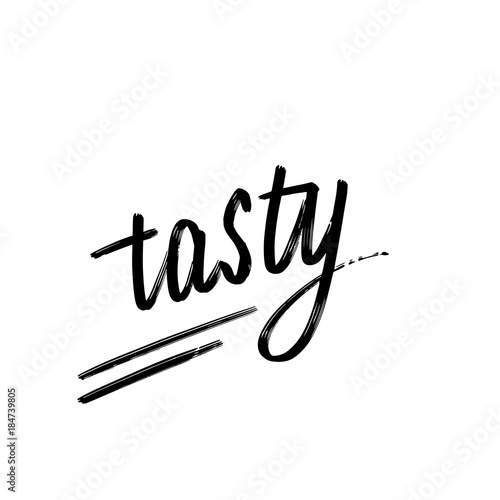 Tasty, handlettering word