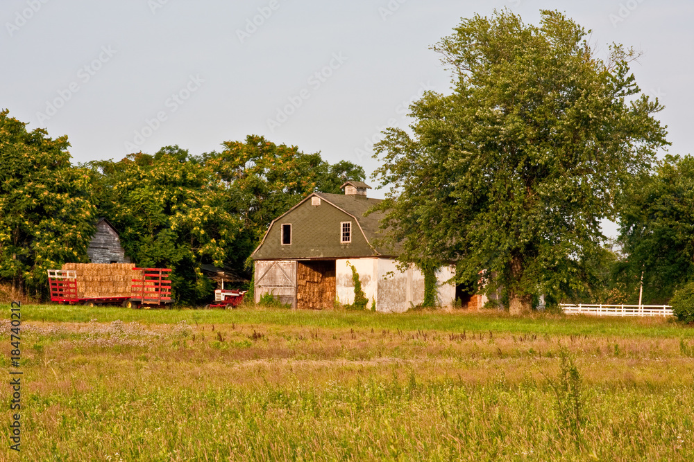 Obraz premium Barn and Hay