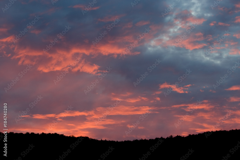 Fototapeta premium Sunset Over Mountain Top