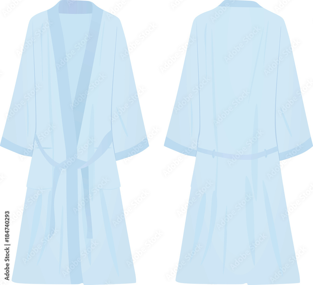 Blue bathrobe. vector illustration Blue bathrobe. vector illustration