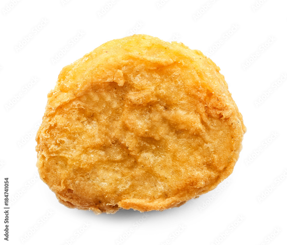 Tasty chicken nugget on white background Tasty chicken nugget on white background