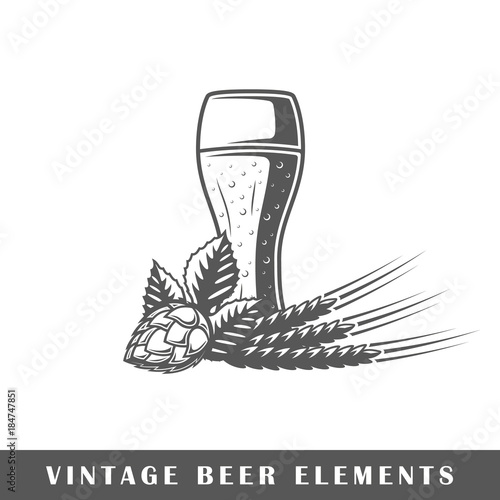 Vintage beer elements