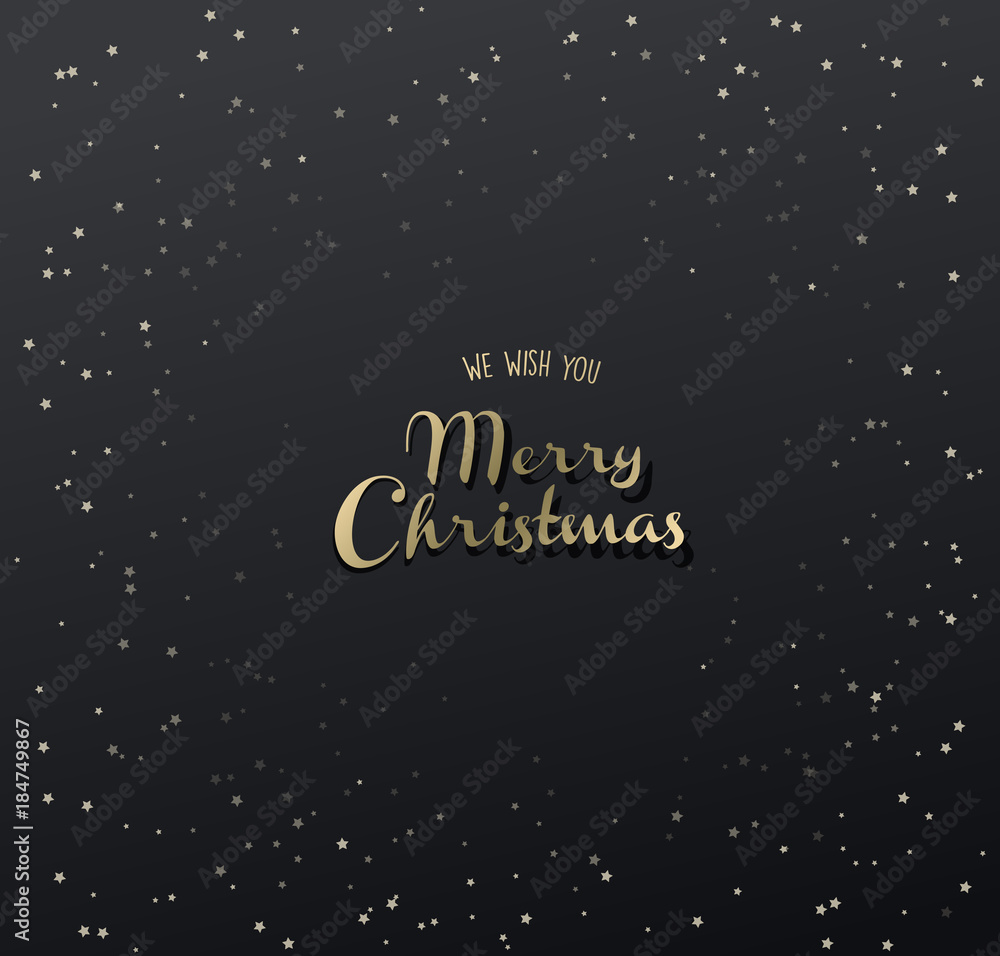 Merry Christmas with many stars on dark background. Merry Christmas with many stars on dark background.
