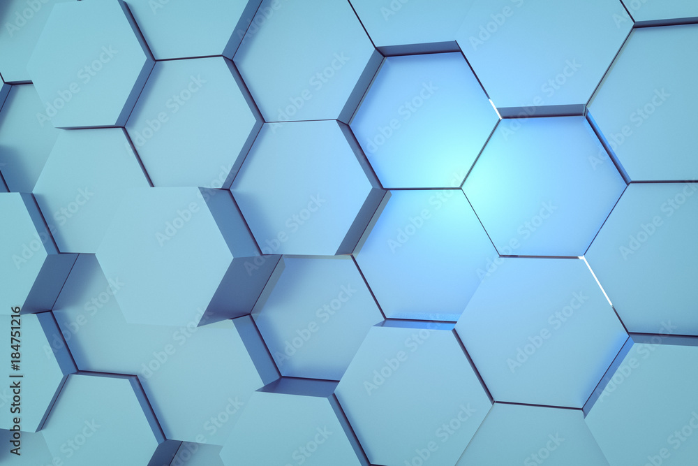 3d rendering of abstract hexagon background 3d rendering of abstract hexagon background