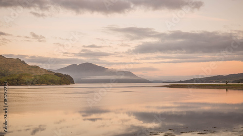 Mountain landscape at sunrise  Scotland