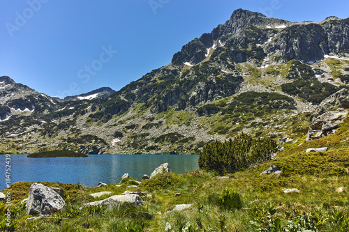 Landscape with Dzhangal peak and Popovo lake, Pirin Mountain, Bulgaria