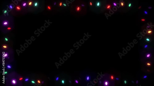 Christmas Light Frame Garland Bulb - Colorful 01