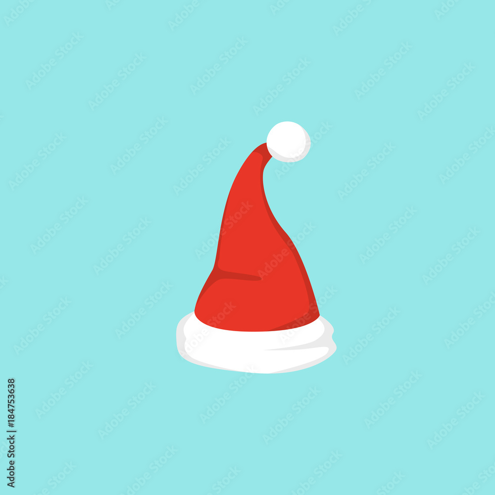 Vector illustration of set of Santa Hats in cartoon design. Vector illustration of set of Santa Hats in cartoon design.