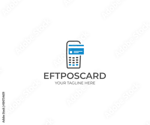 Eftpos Machine and Card Logo Template. Contactless Payment Vector Design. Paypass Illustration
