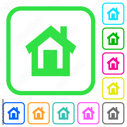 Home vivid colored flat icons icons