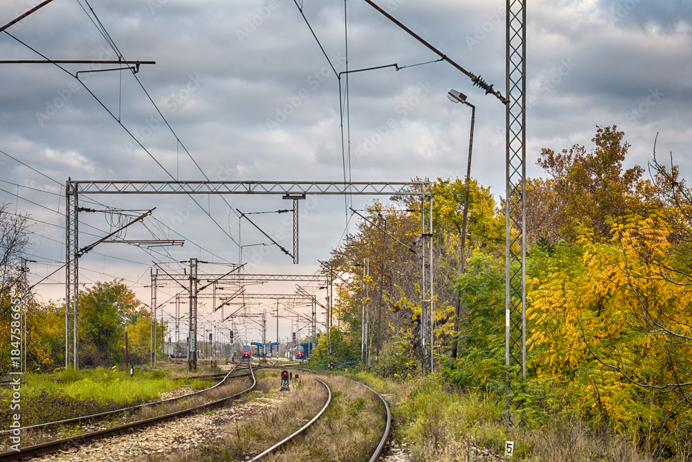 Naklejka premium Photograph of a railway in Serbia 