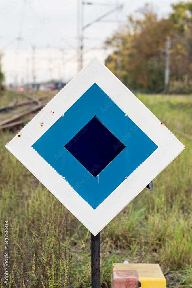 Fototapeta premium Traffic sign for the rail 