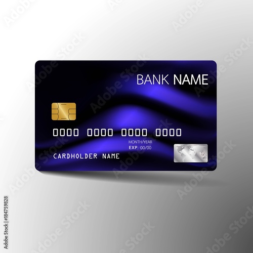 Modern credit card template design. With inspiration from the abstract. Vector illustration.Glossy plastic style.