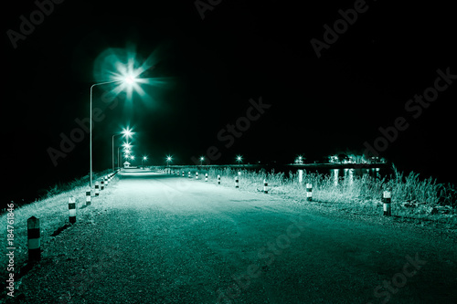 Принти на полотні Street Light, Road, Highway, Multiple Lane Highway, Snow