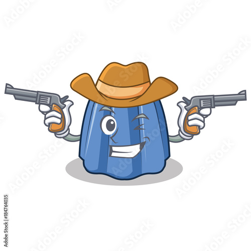 Cowboy jelly character cartoon style