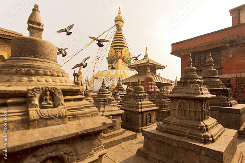Swayambhunath stupa in Katmandu Nepal 