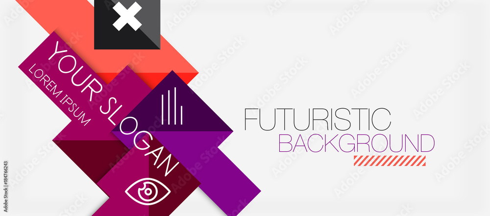 Square shapes banner design, geometric abstract background Square shapes banner design, geometric abstract background