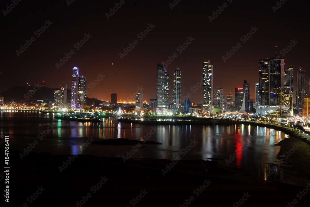 Night View of Panama City, Panama