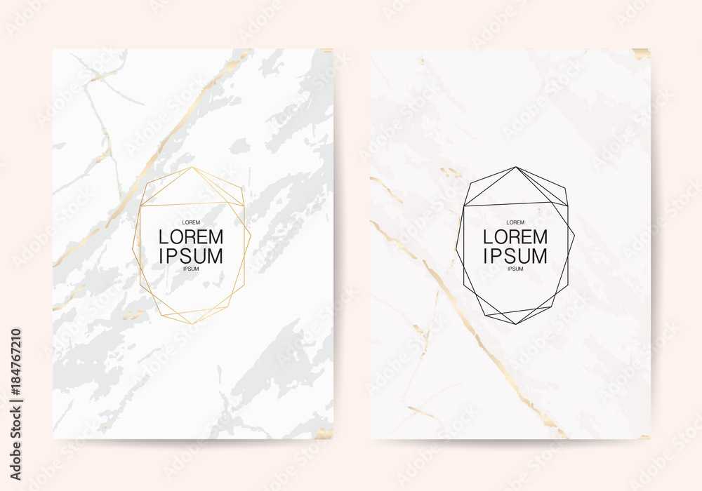 card template with marble 