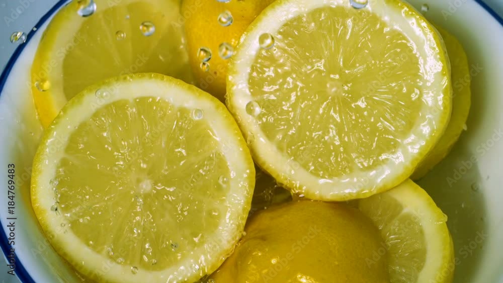 Lemons Cut with Water Drops Super Slow Motion Lemons Cut with Water Drops Super Slow Motion