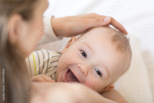 Baby breastfeeding. Mother ...