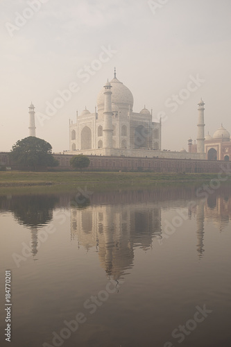 Taj Mahal in the fog 