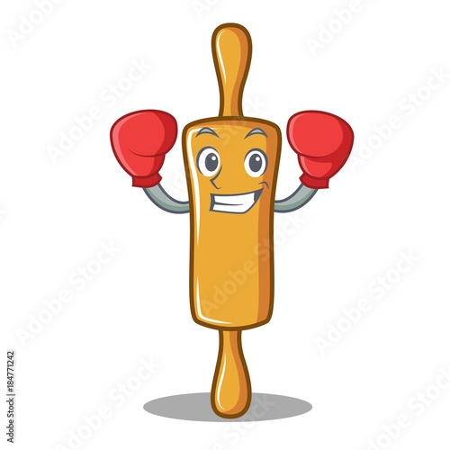 Boxing rolling pin character cartoon
