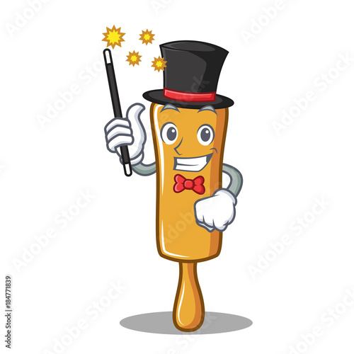 Magician rolling pin character cartoon