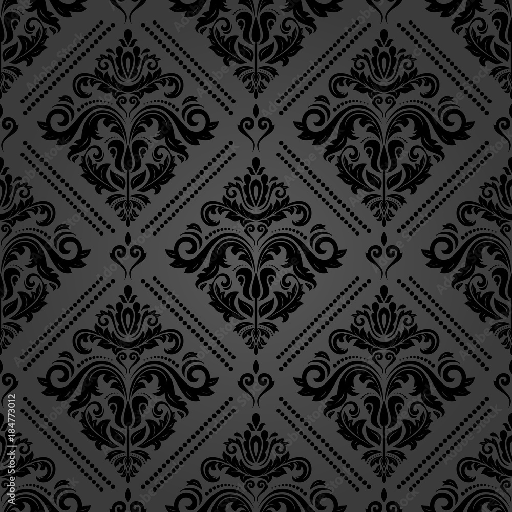 Classic seamless dark pattern. Traditional orient ornament. Classic vintage background Classic seamless dark pattern. Traditional orient ornament. Classic vintage background
