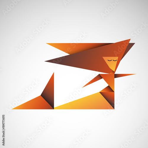 syrena origami wektor